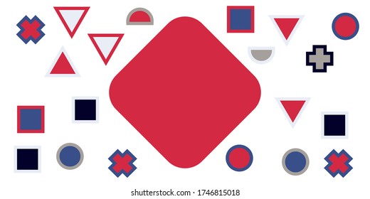 Geometric pattern memphis style background, shapes background. Memphis pattern. Geometric shapes. Hipster style 80s-90s. Color abstract background. Colorful memphis style background.