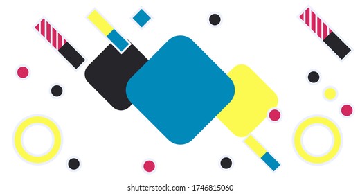 Geometric pattern memphis style background, shapes background. Memphis pattern. Geometric shapes. Hipster style 80s-90s. Color abstract background. Colorful memphis style background.