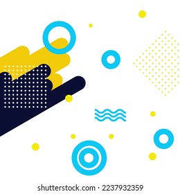 Geometric pattern memphis style background, shapes background.