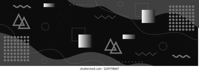 Geometric pattern memphis style background, shapes background.