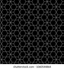 Geometric pattern. Minimal style sacred abstract background decoration. Illustration for fashion minimalistic design. Modern elegant wallpaper. Hexagon Black Color Style.