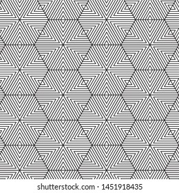 Geometric pattern. Minimal style sacred abstract background decoration. Illustration for fashion minimalistic design. Modern elegant endless wallpaper. Hexagon Vector.