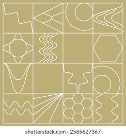 Geometric pattern in a minimalist style. An idea for decorative design, interior design, mosaics and creative inspiration