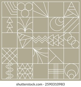 Geometric pattern in a minimalist style. An idea for decorative design, interior design, mosaics and creative inspiration