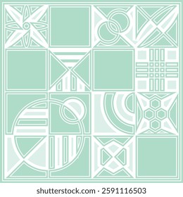 Geometric pattern in a minimalist style. An idea for decorative design, interior design, mosaics and creative inspiration