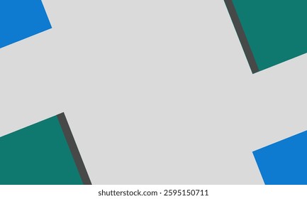Geometric pattern with a mix of blue, green and gray colors. Minimalist design elements for various graphic design purposes.