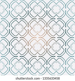 Geometric Pattern With Modern Line Design . Seamless Vector Background. For Scrapbooking Design, Printing, Wallpaper, Decor, Fabric, Invitation. Green brown gradient color.