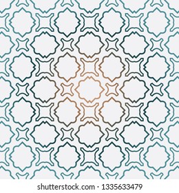 Geometric Pattern With Modern Line Design . Seamless Vector Background. For Scrapbooking Design, Printing, Wallpaper, Decor, Fabric, Invitation. Green brown gradient color.