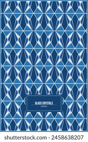 geometric pattern of modern style of glass crystals shape