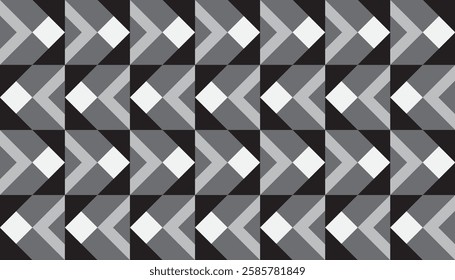 geometric pattern with a monochromatic gray palette and a distinct focus on diagonal lines