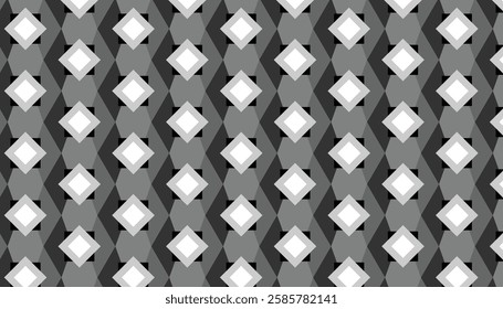 geometric pattern with a monochromatic gray palette and a subtle illusion of depth