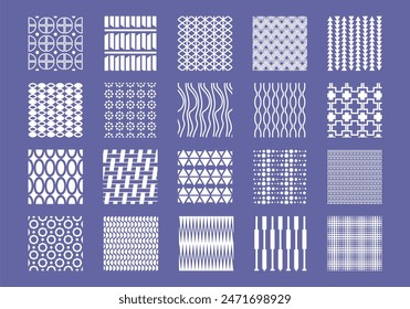 Geometric Pattern Monochrome Element Set