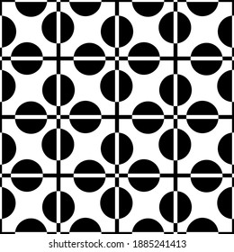 Geometric pattern with monochrome elements, vector abstract background