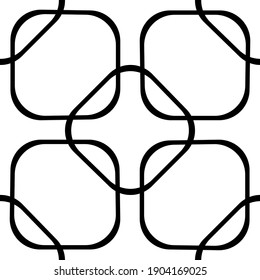 Geometric pattern with monochrome elements, vector abstract background