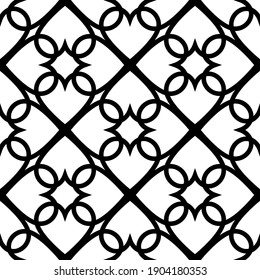 Geometric pattern with monochrome elements, vector abstract background