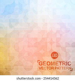 Geometric pattern. Mosaic colorful background of geometric shapes. Modern stylish texture. Repeating geometric tiles.