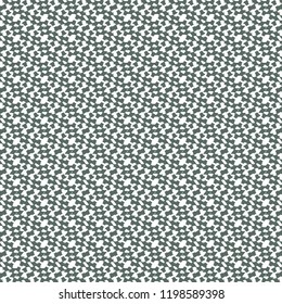 Geometric pattern as a mosaic composed of green small fragments on white surface. Mottled texture. Decorative background. Vector illustration.