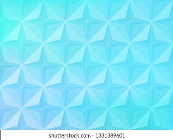 Geometric pattern. Mosaic gradient background. Modern graphic decoration. Stars grid on blue backdrop. Abstract modern vector texture. Rhombus pattern decoration. 