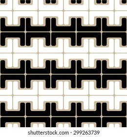 Geometric pattern mosaic of square elements, seamless vector background.