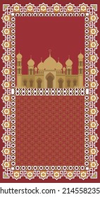 geometric pattern moslem prayer rug sj01