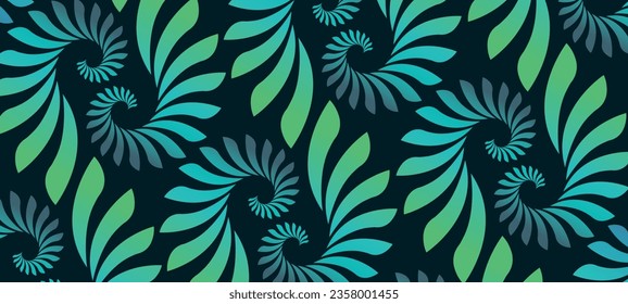 Geometric pattern of a moslion leaves with green background