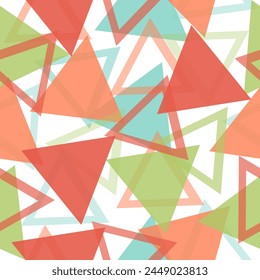 Geometric pattern. Multicolored triangles seamless pattern Abstract geometric diamond shapes geo print.