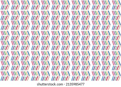 geometric Pattern with multicolored zigzags vector illustration