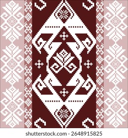 geometric pattern, native american tribal fabric, tile, rug, vector, illustration design, dark background