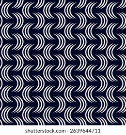 Geometric Pattern (Navy, White) - Repeating Vector Image; Easily Editable; Endless Design; Colorful lIlustration. Print for Gift Paper, Packaging, etc.