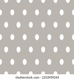 Geometric pattern in neutral colors. Cute and simple pale silver oval shapes design is great for home decor, apparel, nursery, and textile. Light monochromatic seamless vector design.