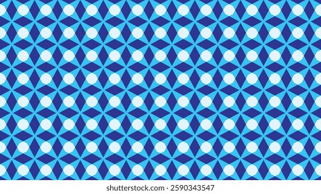 Geometric pattern of octagon and rhombuses shapes repeated object banner design.