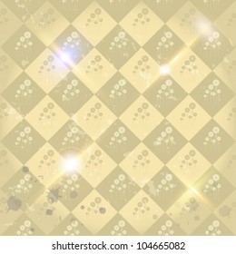 Geometric pattern, old paper. Vector art.