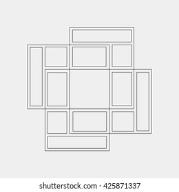 geometric pattern on a gray background