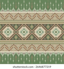Geometric pattern on green background