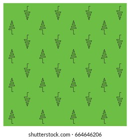  Geometric pattern  on a green background.Vector illustration.