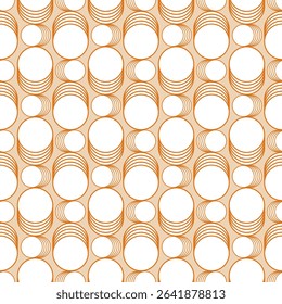 Geometric pattern of orange circles on white