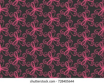 Geometric pattern in organic style in pink color scheme