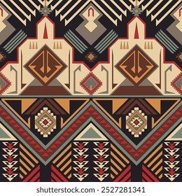 Geometric Pattern Oriental Ethnic Background Design, Carpet, Wallpaper, Clothing, Wrap, Fabric, Embroidery Style