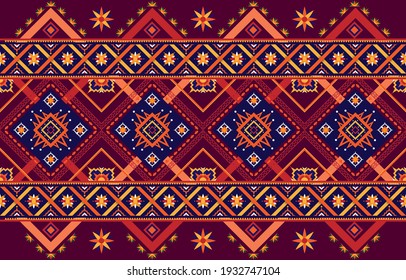 Geometric pattern, oriental fabric, ethnic style EP.4.Used to decorate carpets, clothes, shoes, bags, curtains, textiles or other 