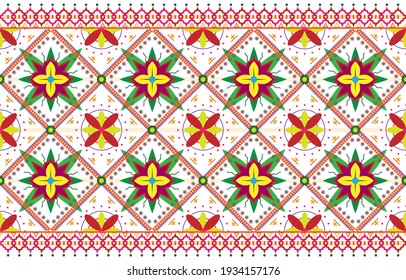 Geometric pattern, oriental fabric, ethnic style EP.5.Used to decorate carpets, clothes, shoes, bags, curtains, textiles or other 