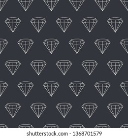 Geometric pattern with outlined diamonds. 3D minimal style, monochrome.