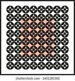 Geometric pattern. Outlined and flat background. Islamic Art