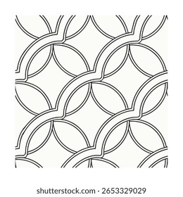 Padrão geométrico com círculos sobrepostos linhas curvas em um abstrato