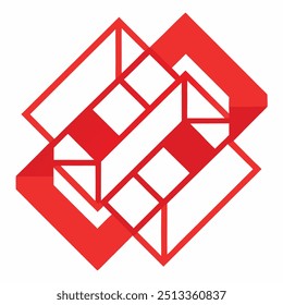  Geometric Pattern with Overlapping Transparent Squares - Modern Text Design