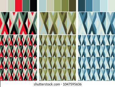 geometric pattern paralel stripes and triangles