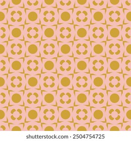 Geometric pattern in pastel pink and warm yellow colors