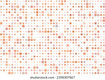 Geometric pattern, Peach fuzz abstract poster design with small squares for banner, flier, invitation card. Vector illustration