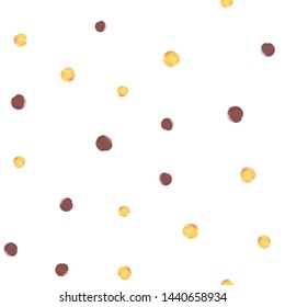 Geometric Pattern Polka Dots of Soft orange and Mostly desaturated dark red color. Perfect for your design, textile, pattern fills, box, posters, cards, web page etc. Pattern under the mask. Vector.