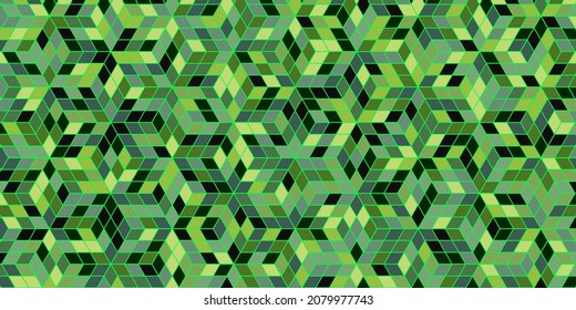 Geometric pattern with polygonal shape colorful of green background technology concept
