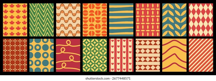 geometric pattern posters background , Seamless print of minimal modern shapes and forms , contemporary backdrop for banners and covers.